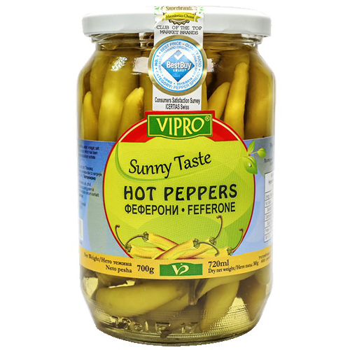 Vipro Feferone Hot Peppers 700g